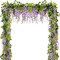 5 Pack Artificial Wisteria Garland - 33ft Total Hanging Wisteria Vine - Purple Fake Flowers for Wedding Arch, Party, Garden & Home Wall Decor - Realistic Silk Floral String